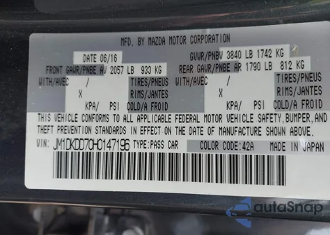 2017 Mazda Cx-3 Grand Touring from USA, damaged, VIN JM1DKDD70H0147196